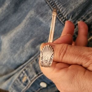 Vintage spoon cuff bracelet silver